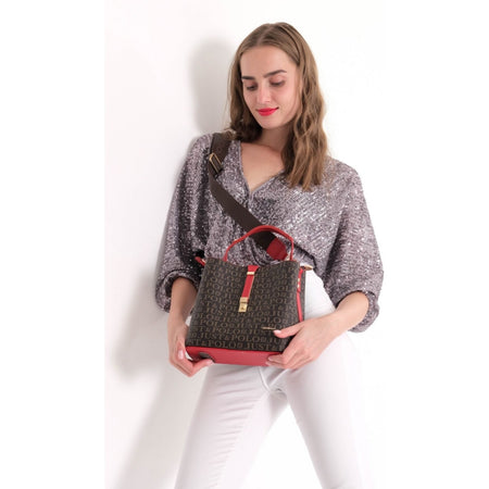 Just Polo Women's Brown Shoulder Bag Women's Handbag - MALLTURK