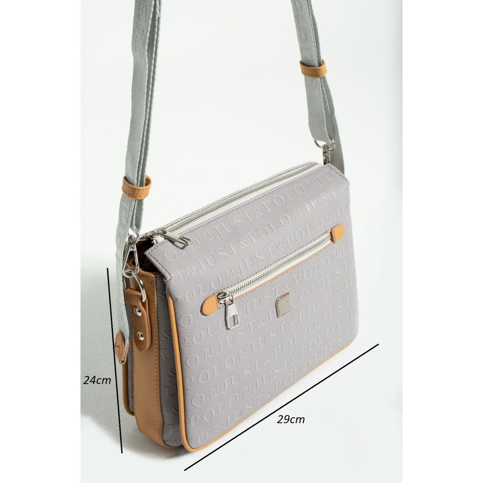 Just Polo Women's Shoulder Bag Embossed Fashion - MALLTURK