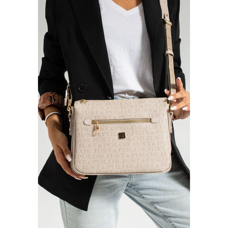 Just Polo Women's Shoulder Bag Length 24 cm, Width 28 cm Stone - MALLTURK