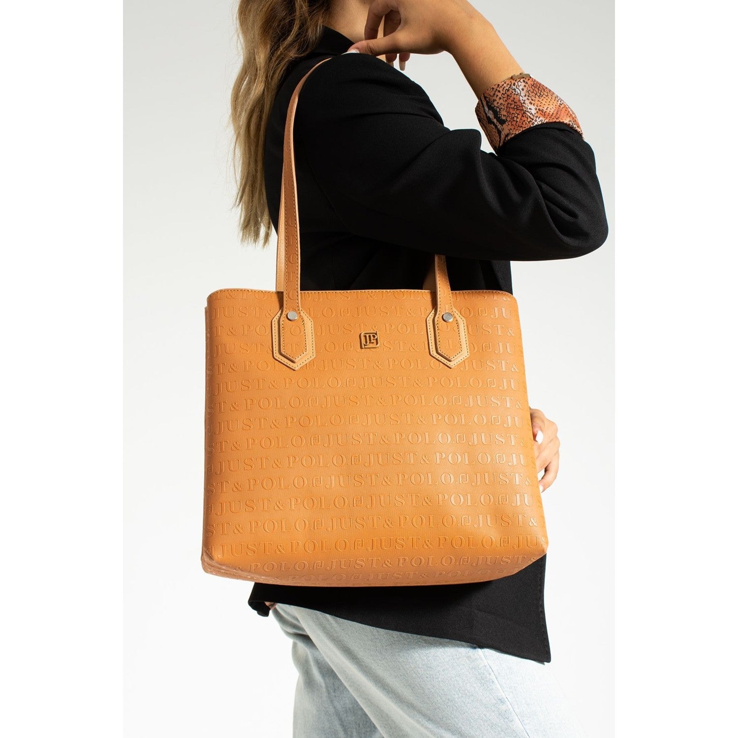 Just Polo Women's Shoulder Bag 33 cm x 30 cm Tan - MALLTURK