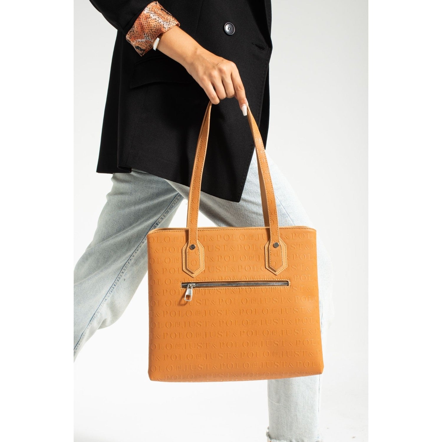 Just Polo Women's Shoulder Bag 33 cm x 30 cm Tan - MALLTURK
