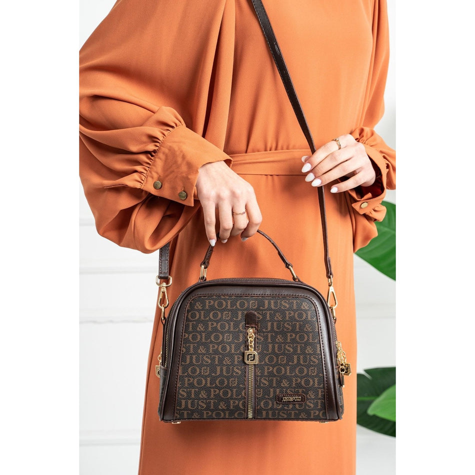 Just Polo Women's Shoulder Bag JPM2057 Coffee - MALLTURK