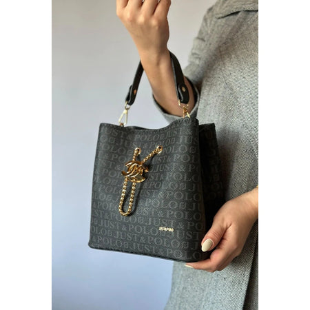 Just Polo Women's 3-Compartment Adjustable Long Strap Hand and Shoulder Bag JPM2065 Moss Green - MALLTURK