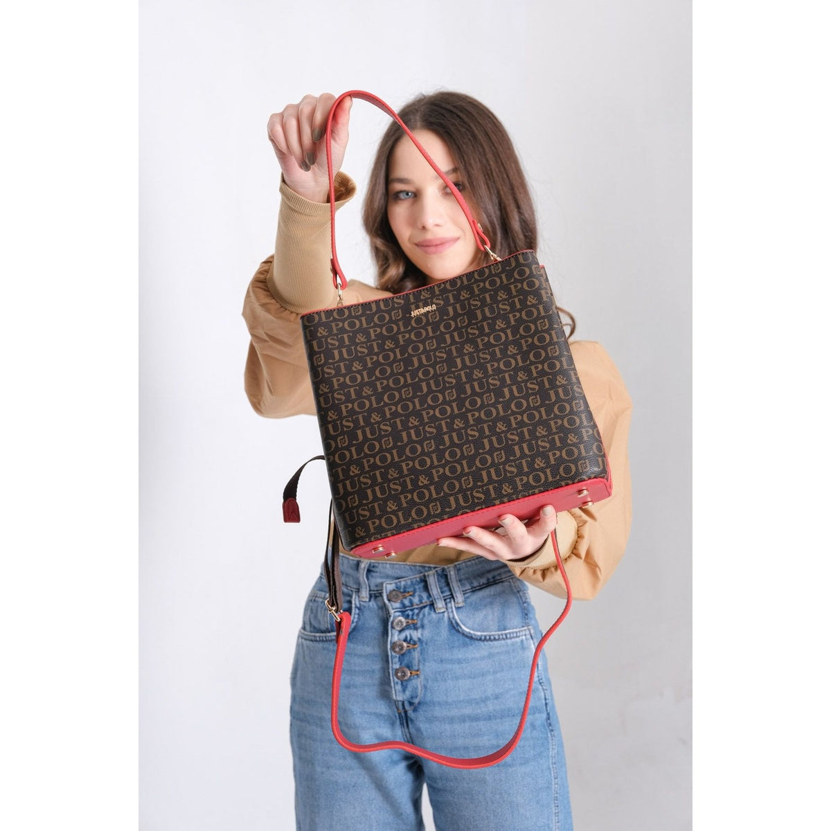 Just Polo Women's Printed 3-Compartment Messenger and Shoulder Bag 2117 Women's Bag - MALLTURK