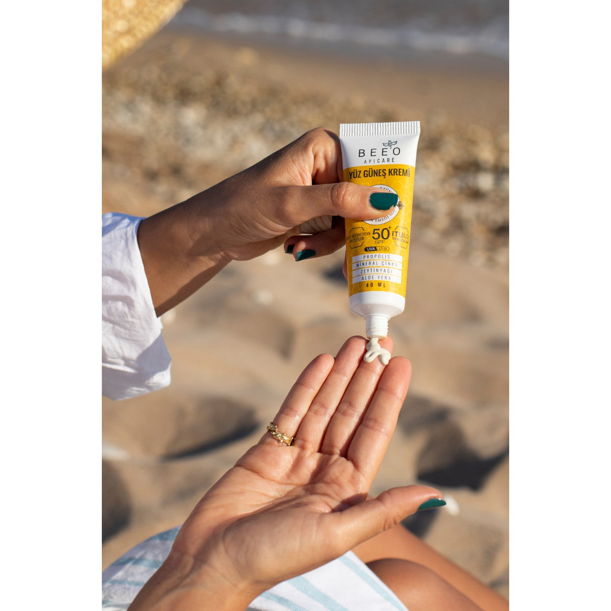BEE'O With Propolis Mineral With Zinc Organic Face Sunscreen 40 ml - MALLTURK