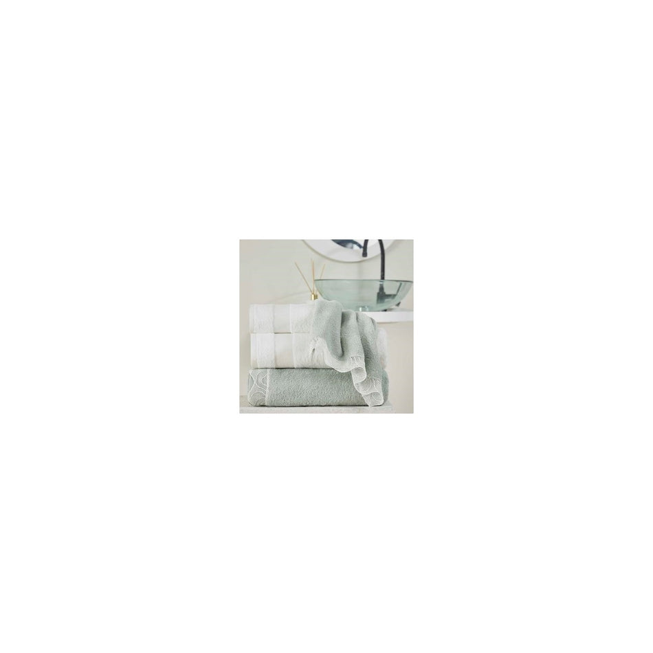 Tac Elenor Pure Cotton Family Bathrobe Set Green White - MALLTURK