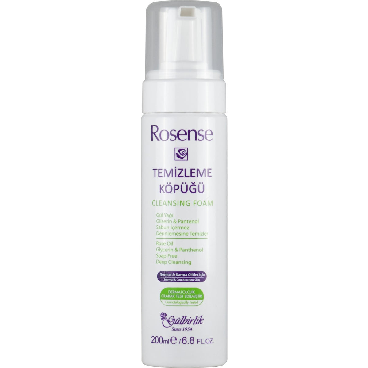 Rosense Rose Extract Facial Cleansing Foam - Deep Cleansing, 200 ml - MALLTURK
