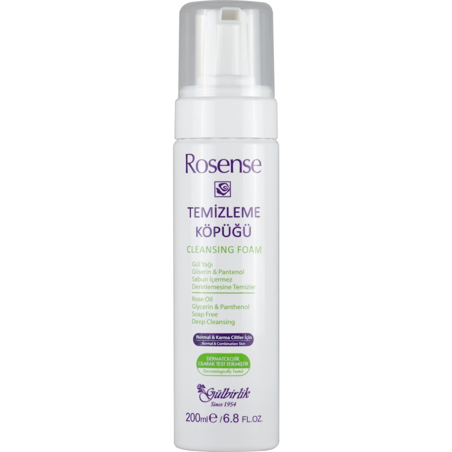 Rosense Rose Extract Facial Cleansing Foam - Deep Cleansing, 200 ml - MALLTURK