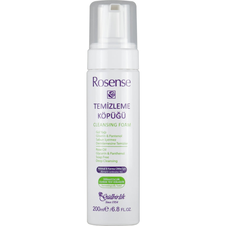 Rosense Rose Extract Facial Cleansing Foam - Deep Cleansing, 200 ml - MALLTURK