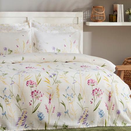 Karaca Home Jody Double Duvet Cover Set Yellow 200 x 220 cm Patterned Cotton Fabric - MALLTURK