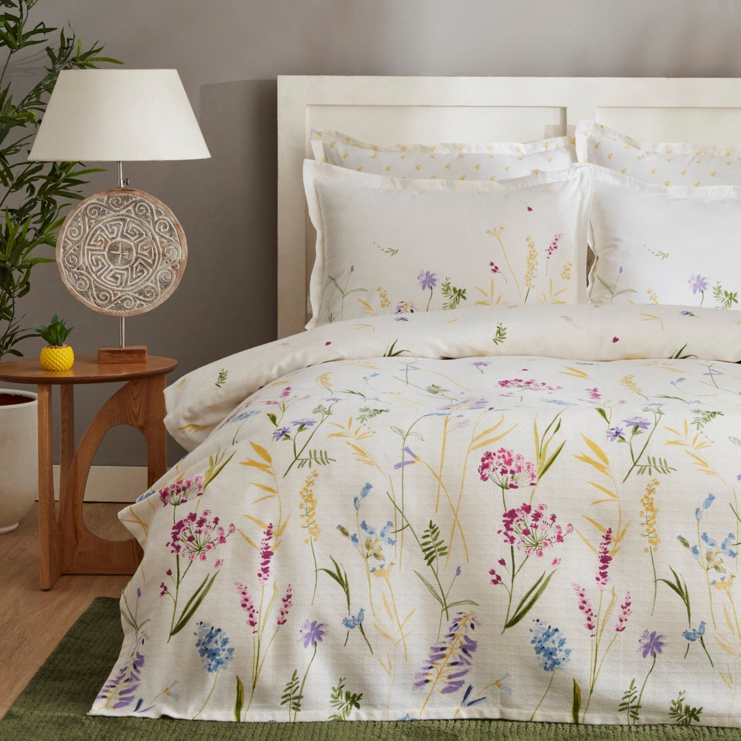 Karaca Home Jody Double Duvet Cover Set Yellow 200 x 220 cm Patterned Cotton Fabric - MALLTURK