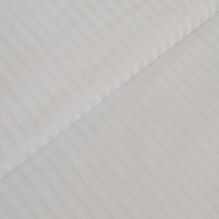 Karaca Home Vessa 120 Thread Count %100 Cotton Sateen Double Duvet Cover Set Striped White - MALLTURK
