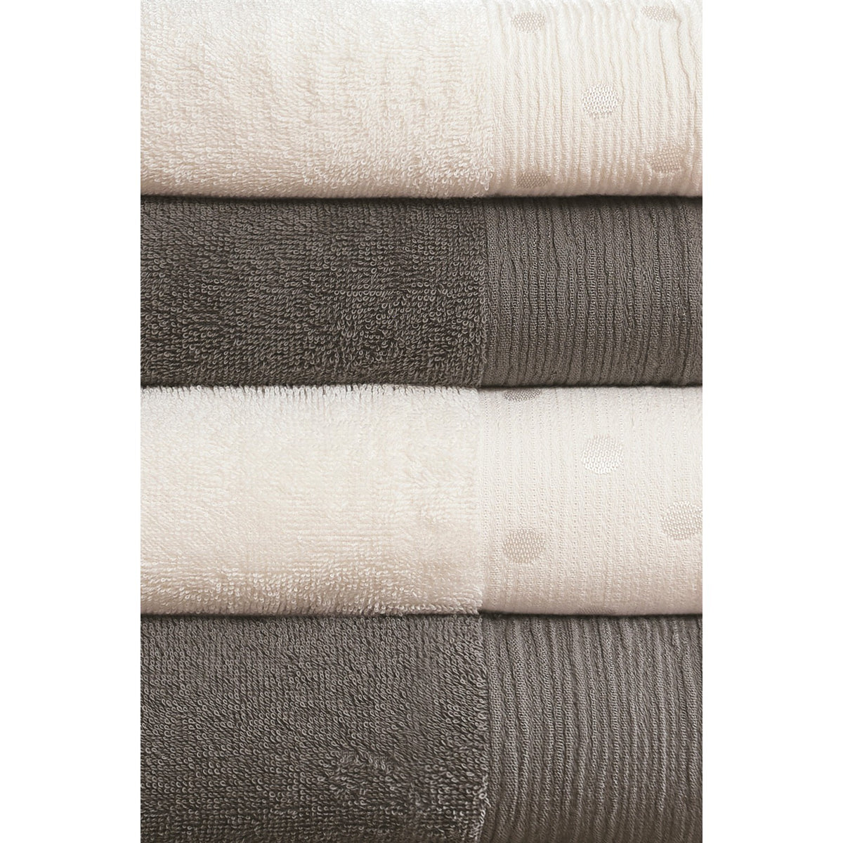 Ozdilek Point Towel Set Anthracite - MALLTURK