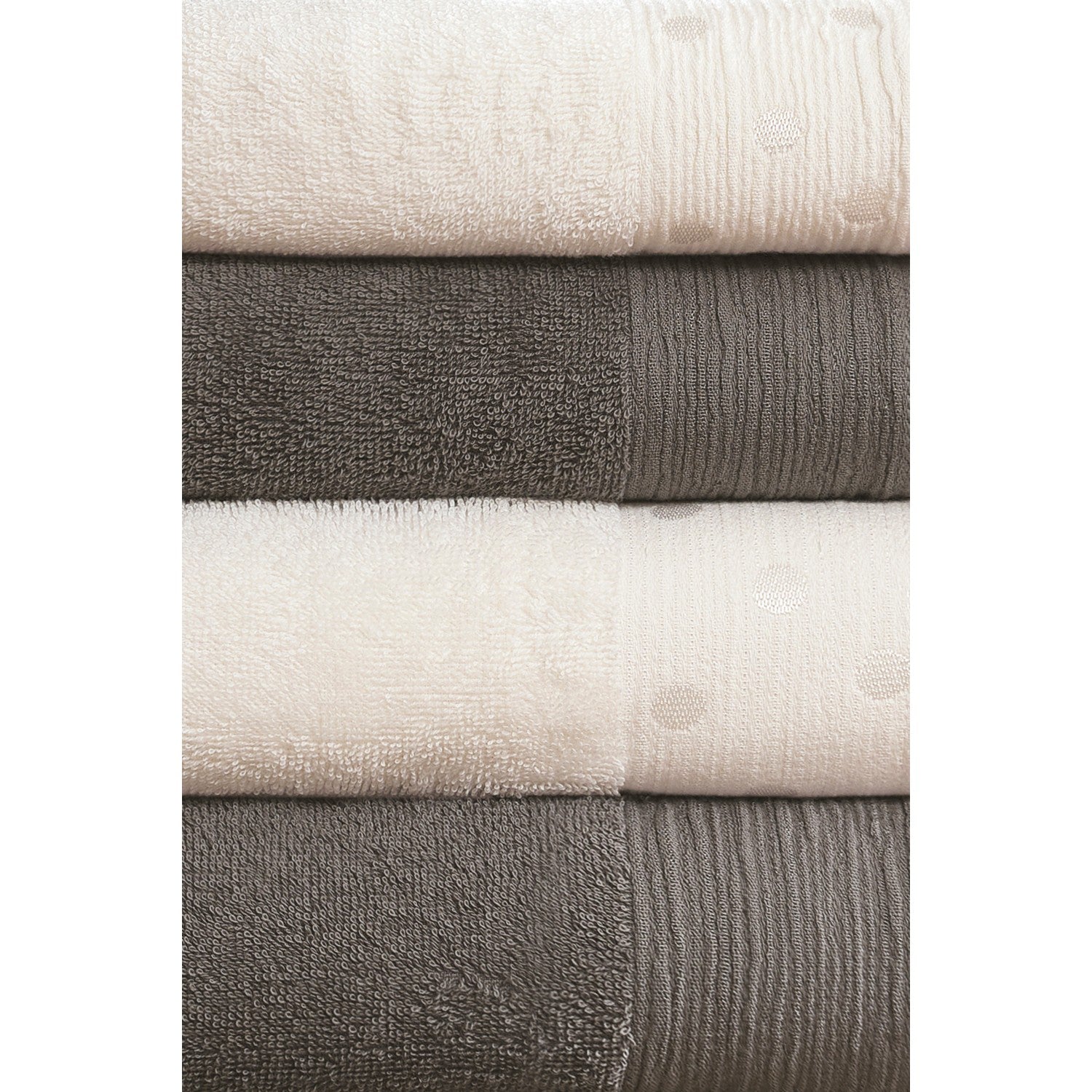 Ozdilek Point Towel Set Anthracite - MALLTURK