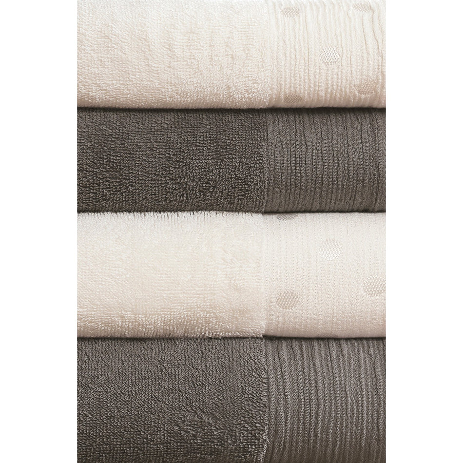 Ozdilek Point Towel Set Anthracite - MALLTURK