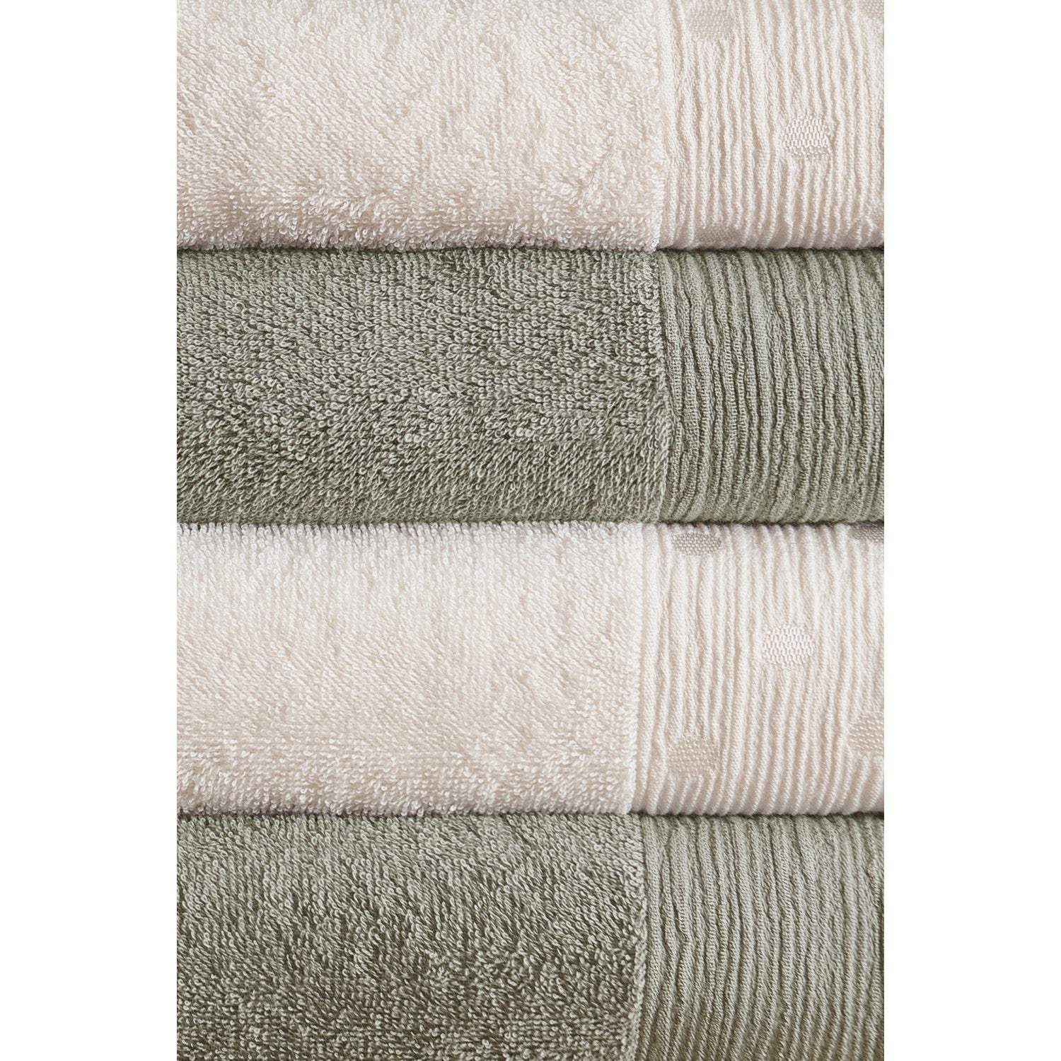Ozdilek Point Towel Set Green - MALLTURK