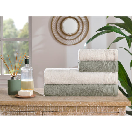 Ozdilek Point Towel Set Green - MALLTURK