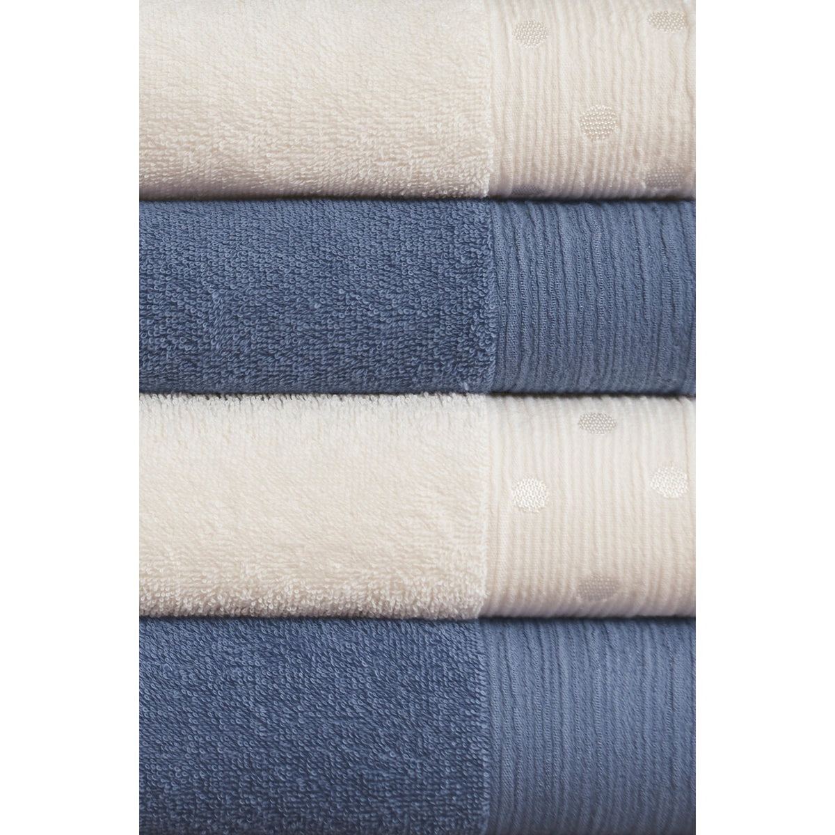 Ozdilek Point Towel Set Indigo - MALLTURK