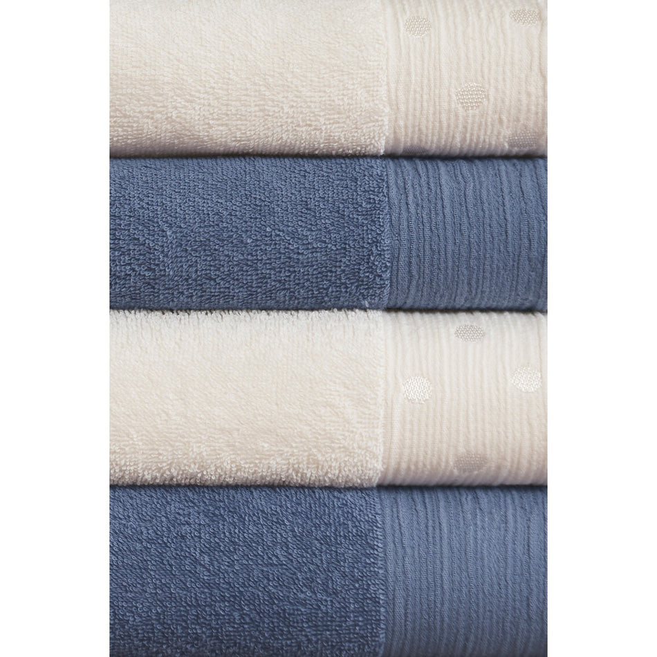 Ozdilek Point Towel Set Indigo - MALLTURK