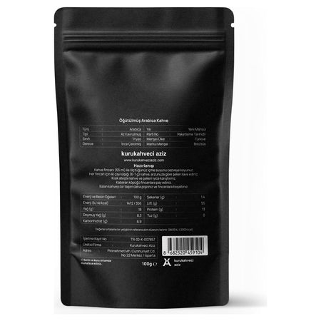 Kurukahveci Aziz Lightly Roasted 5 x 100 gr Turkish Coffee - MALLTURK