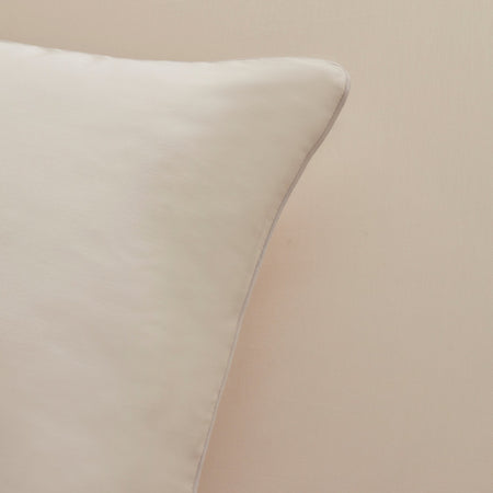 Karaca Home Vinas 80 Thread Count %100 Cotton Double Sateen Piped Duvet Cover Set Beige - MALLTURK