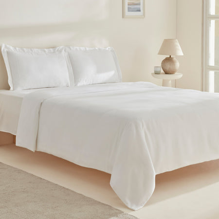 Karaca Home Felves %100 Cotton King Size Duvet Cover Set White - MALLTURK