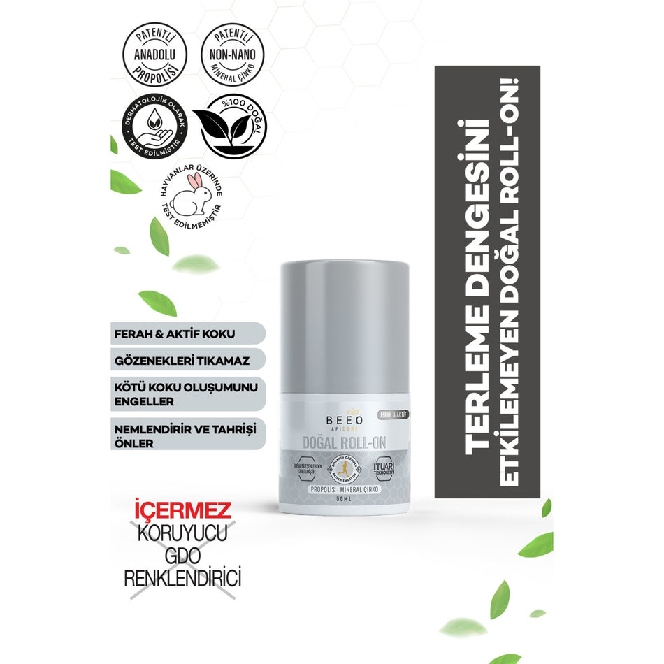 BEE'O With Propolis Organic Roll-On Deo Men - MALLTURK