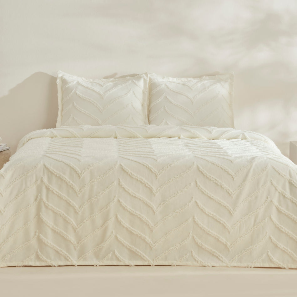 Karaca Home Arlina Geo Ecru Double Bedspread - MALLTURK