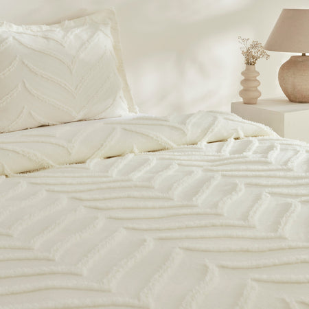 Karaca Home Arlina Geo Ecru Double Bedspread - MALLTURK
