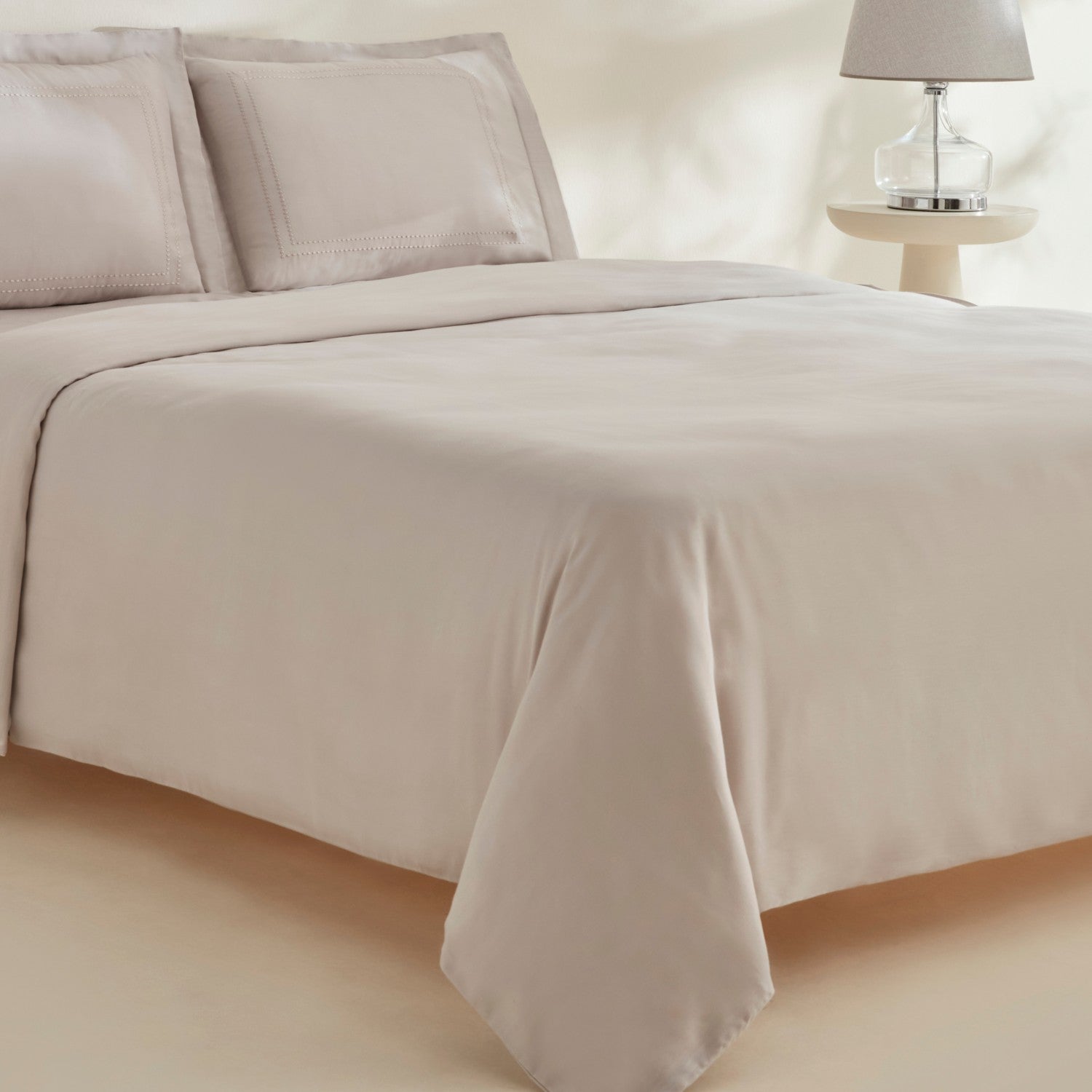 Karaca Home Felves %100 Cotton King Size Duvet Cover Set Light Gray - MALLTURK