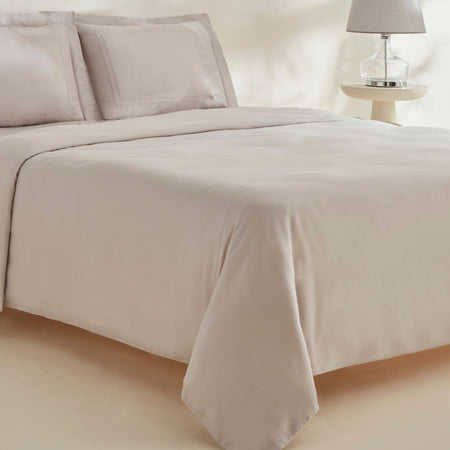 Karaca Home Felves %100 Cotton King Size Duvet Cover Set Light Gray - MALLTURK
