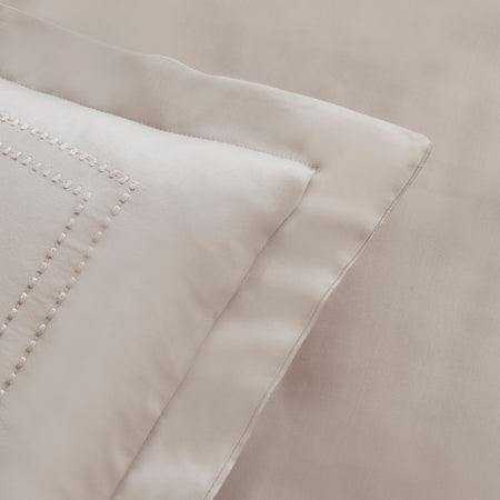 Karaca Home Felves %100 Cotton King Size Duvet Cover Set Light Gray - MALLTURK