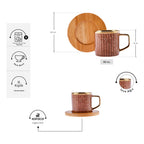 Karaca Colorful Bamboo Coffee Cup Set 90 ml