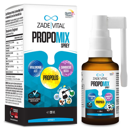 Zade Vital 20 ml Propomix Spray Propolis with Dietary Supplement 11 Yas Ustu Kullanima Uygun - MALLTURK