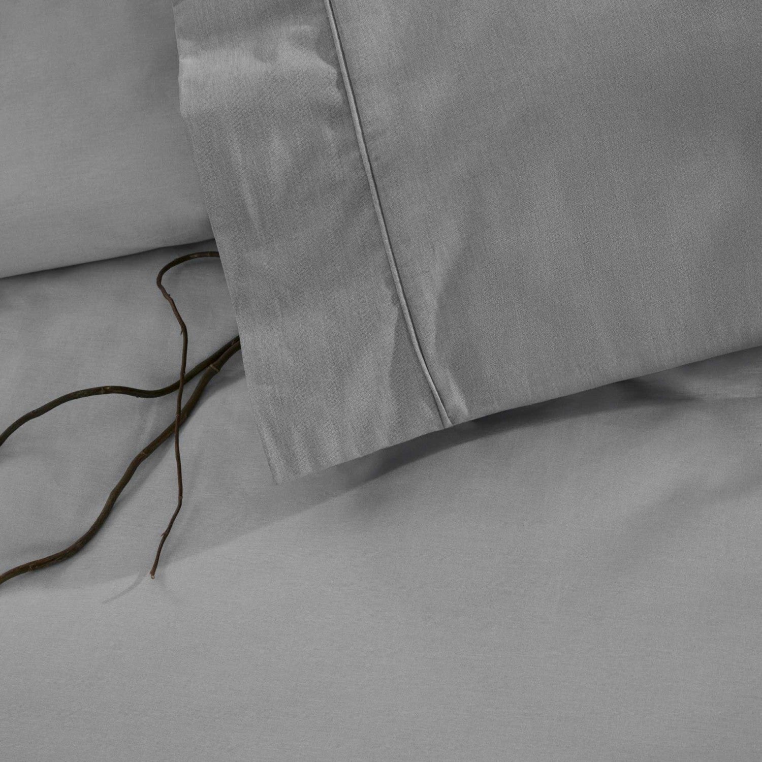 Tac Basic Ranforce Double Duvet Cover Set Anthracite - MALLTURK