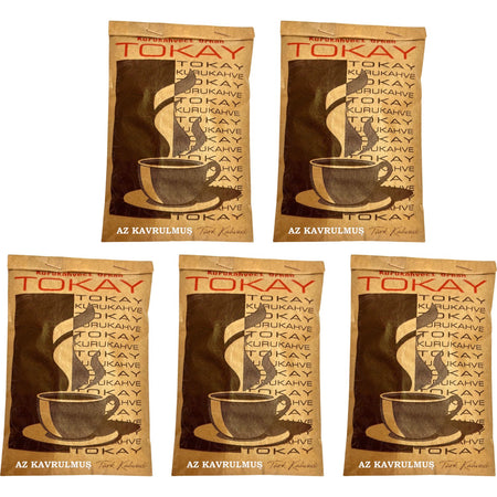 Cinbas Traditional Light Roast Turkish Coffee, Mild and Foamy, 5 x 100 gr - MALLTURK