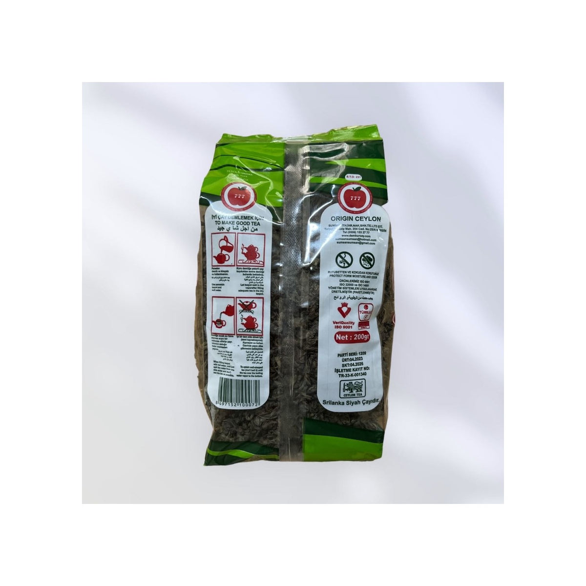 777 Pekoe Ithal Siyah bags tea 200 g - MALLTURK
