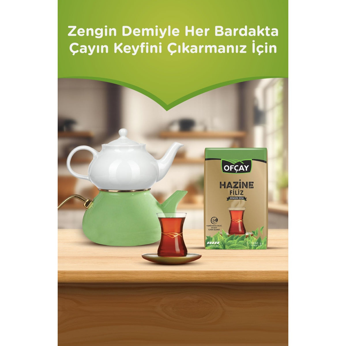 Ofcay Hazine loose leaf black tea 1000 g x 3'lu pack - MALLTURK
