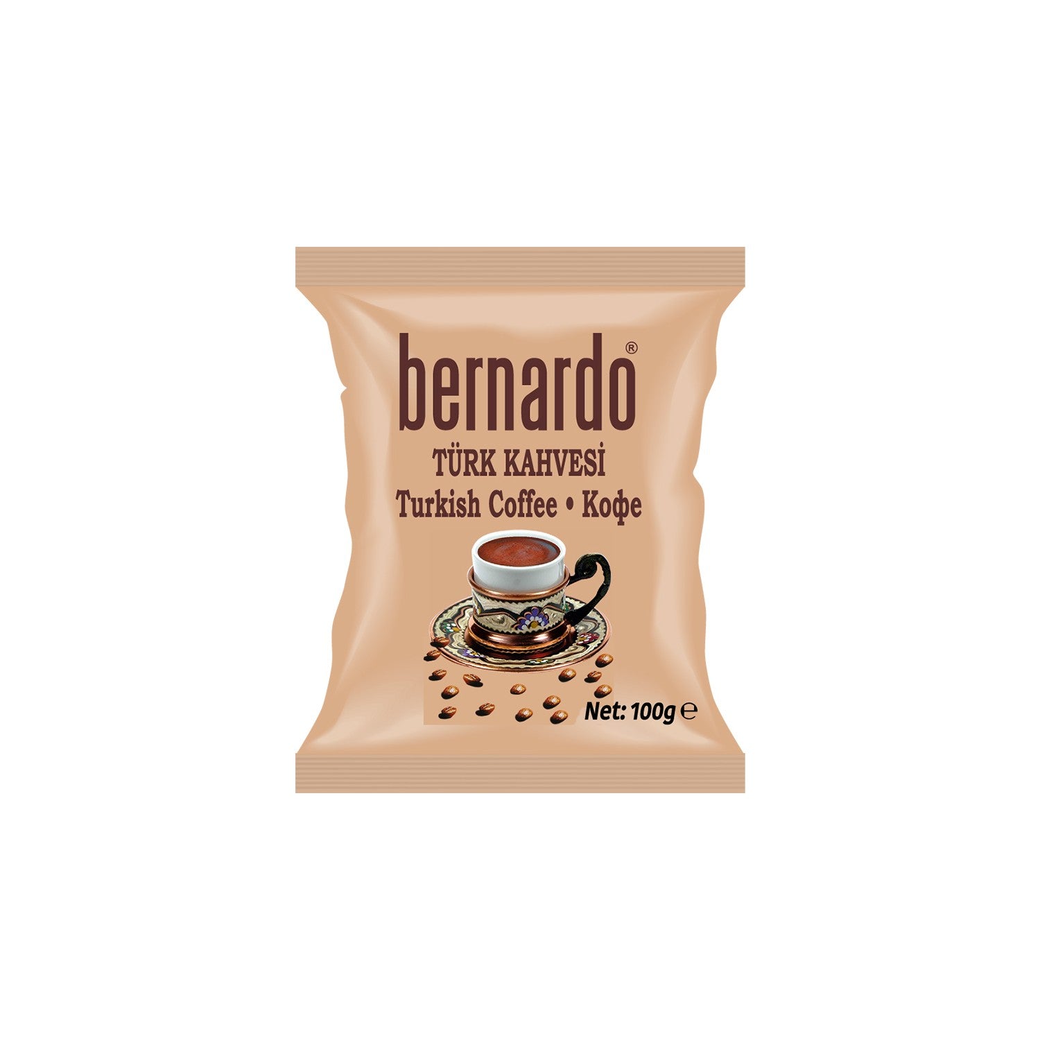 Bernardo Turkish Coffee 100 g, Medium Roast, Freshly Ground - MALLTURK
