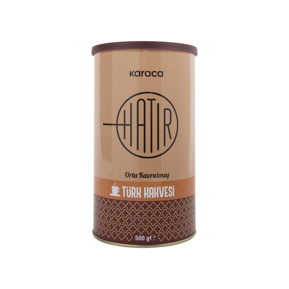 KaracaHatir Medium Roast Turkish Coffee, 500g Tin Can - MALLTURK