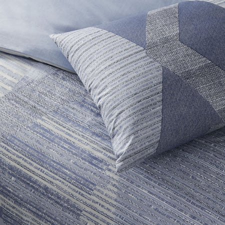 Tac Lucas Ranforce Single Duvet Cover Set Blue - MALLTURK
