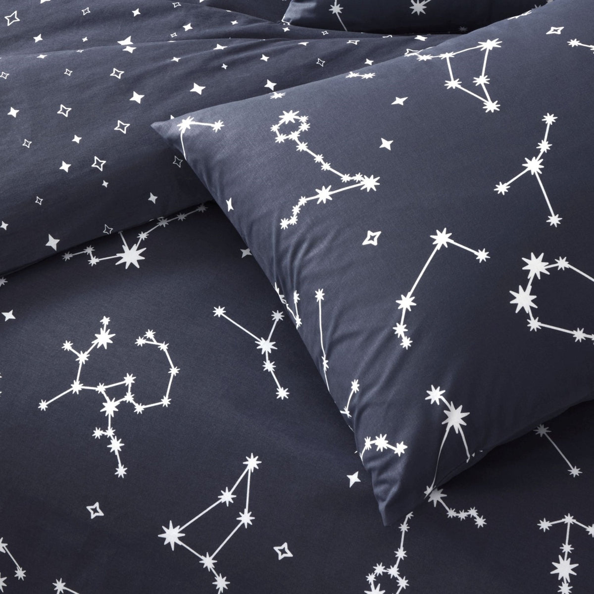 Tac Lonny Ranforce Single Duvet Cover Set Navy Blue - MALLTURK