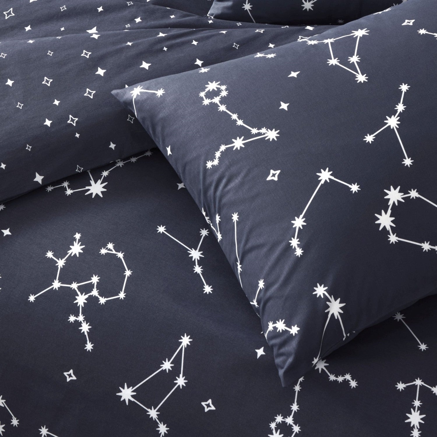 Tac Lonny Ranforce Single Duvet Cover Set Navy Blue - MALLTURK