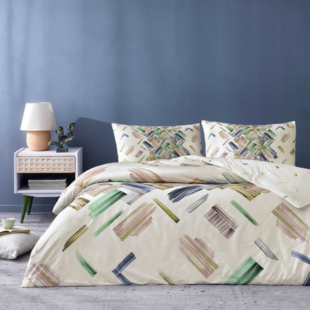 Tac Rafael Ranforce Double Duvet Cover Set Green - MALLTURK