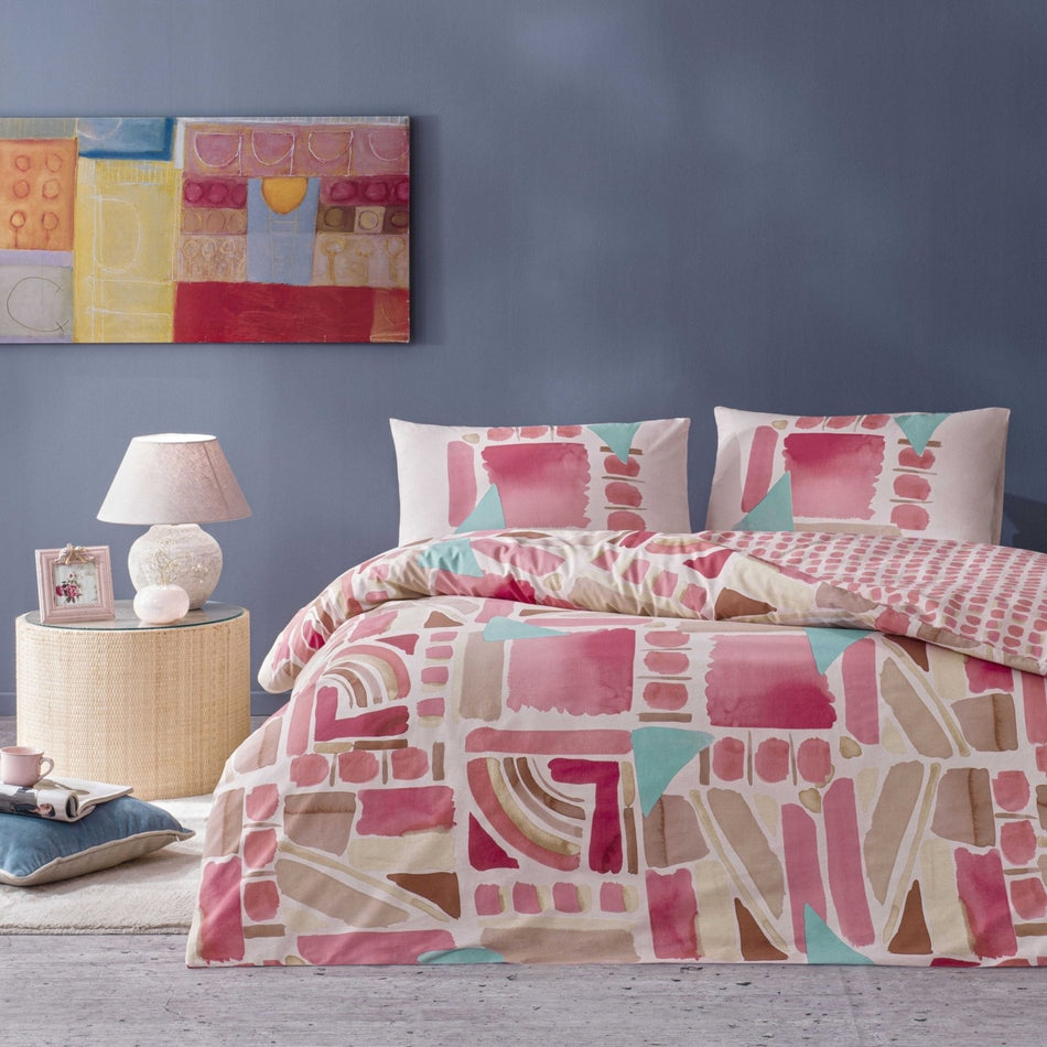Tac Holden Ranforce Single Duvet Cover Set Pink - MALLTURK