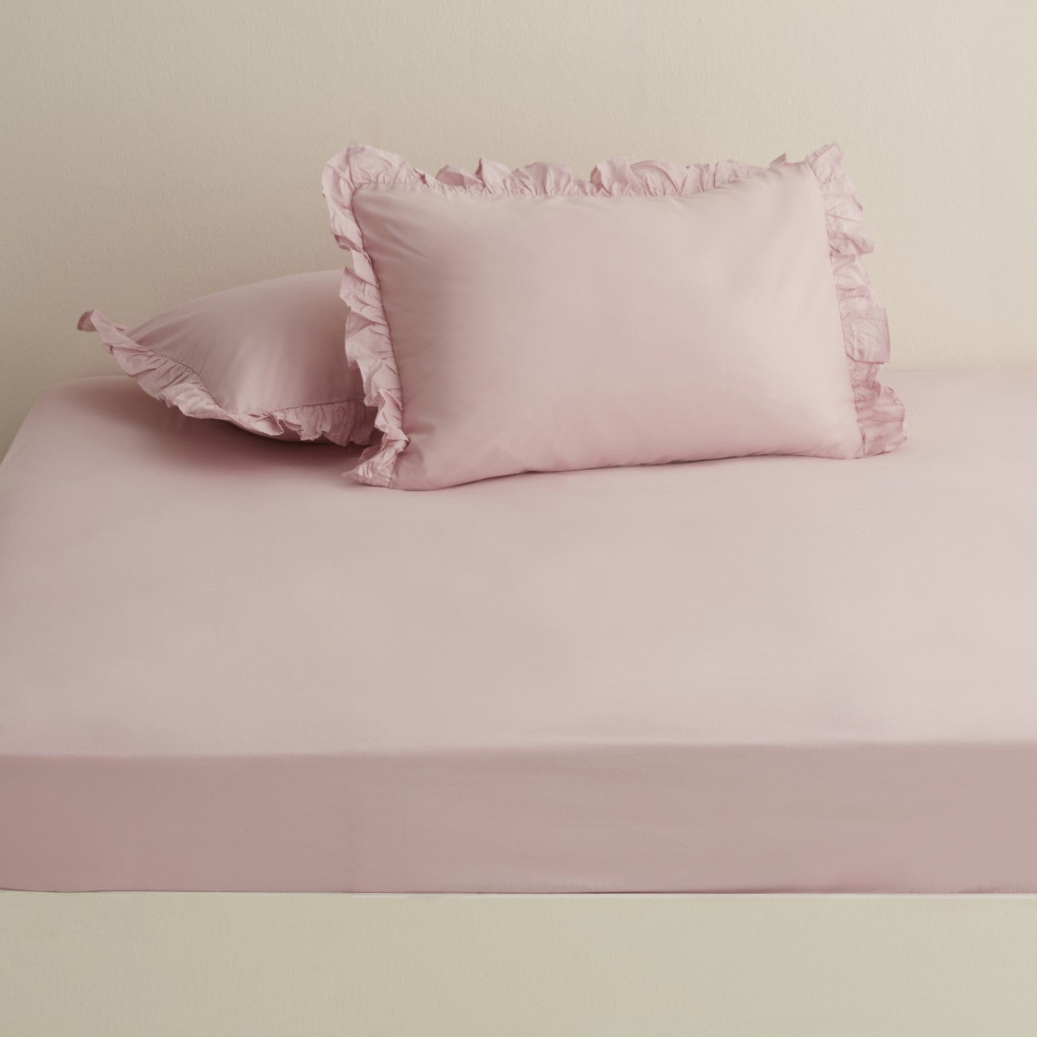 Karaca Home Basic 100% Cotton Single Flat Sheet Powder Pink - MALLTURK