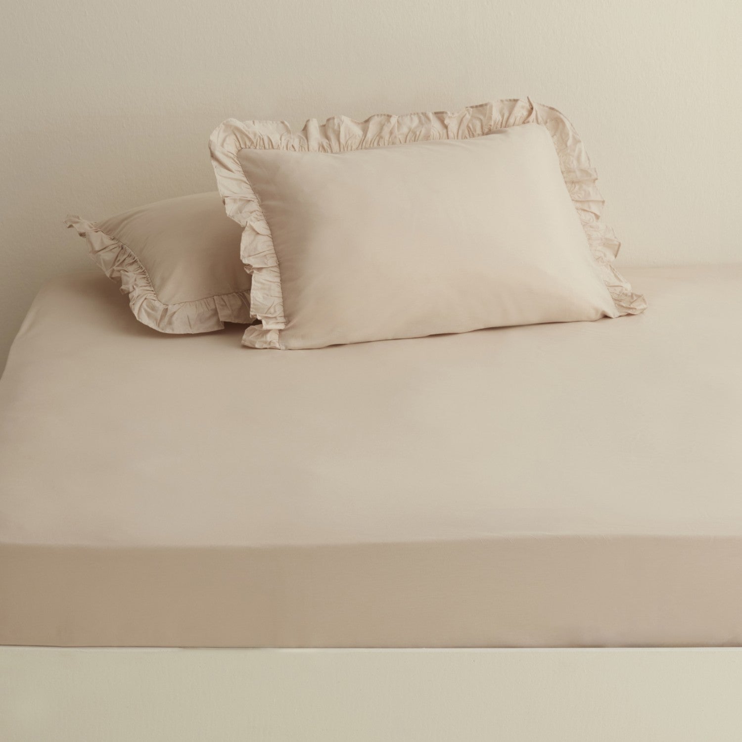 Karaca Home Basic 100% Cotton Double Flat Sheet Beige - MALLTURK