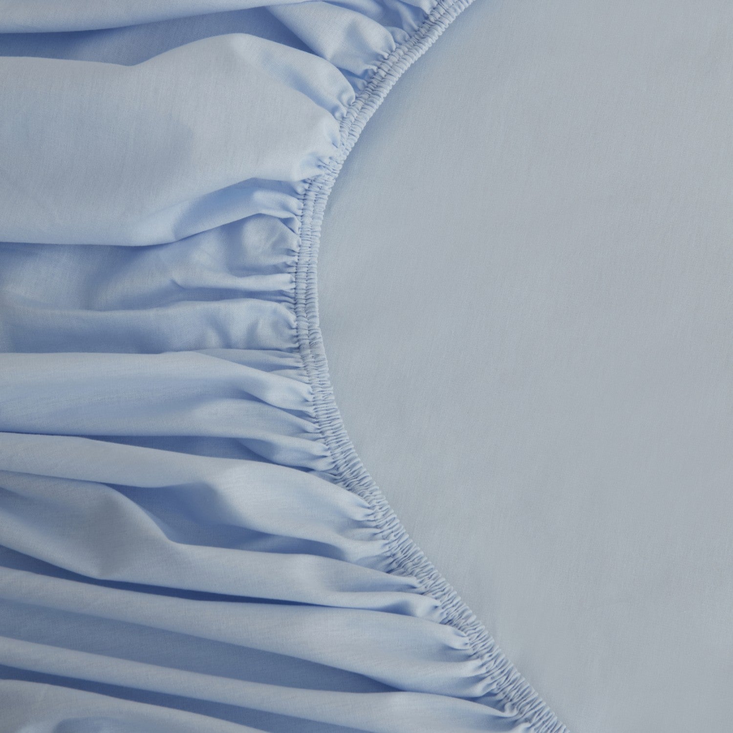 Karaca Home Basic 100% Cotton Double Fitted Sheet, Blue - MALLTURK