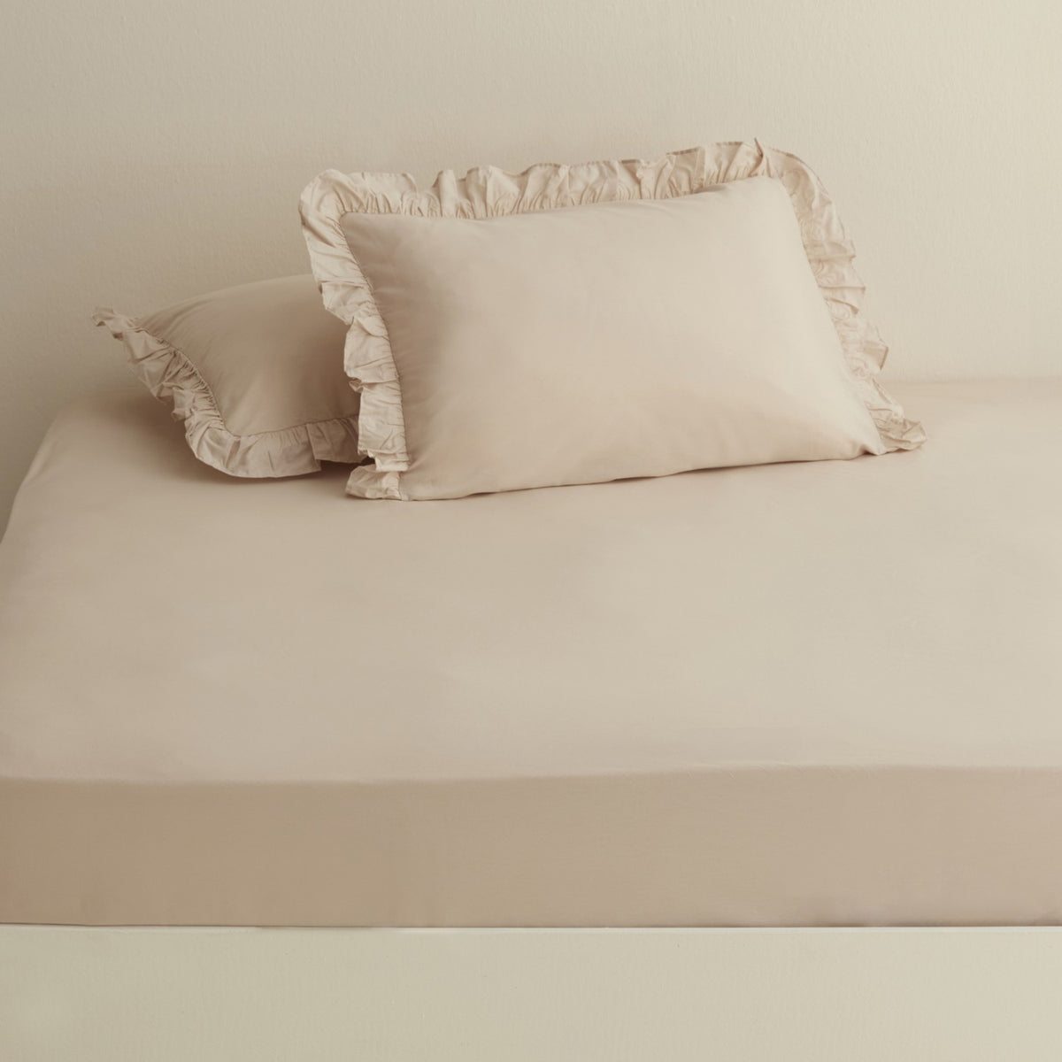Karaca Home Basic 100% Cotton King Size Flat Sheet Beige - MALLTURK