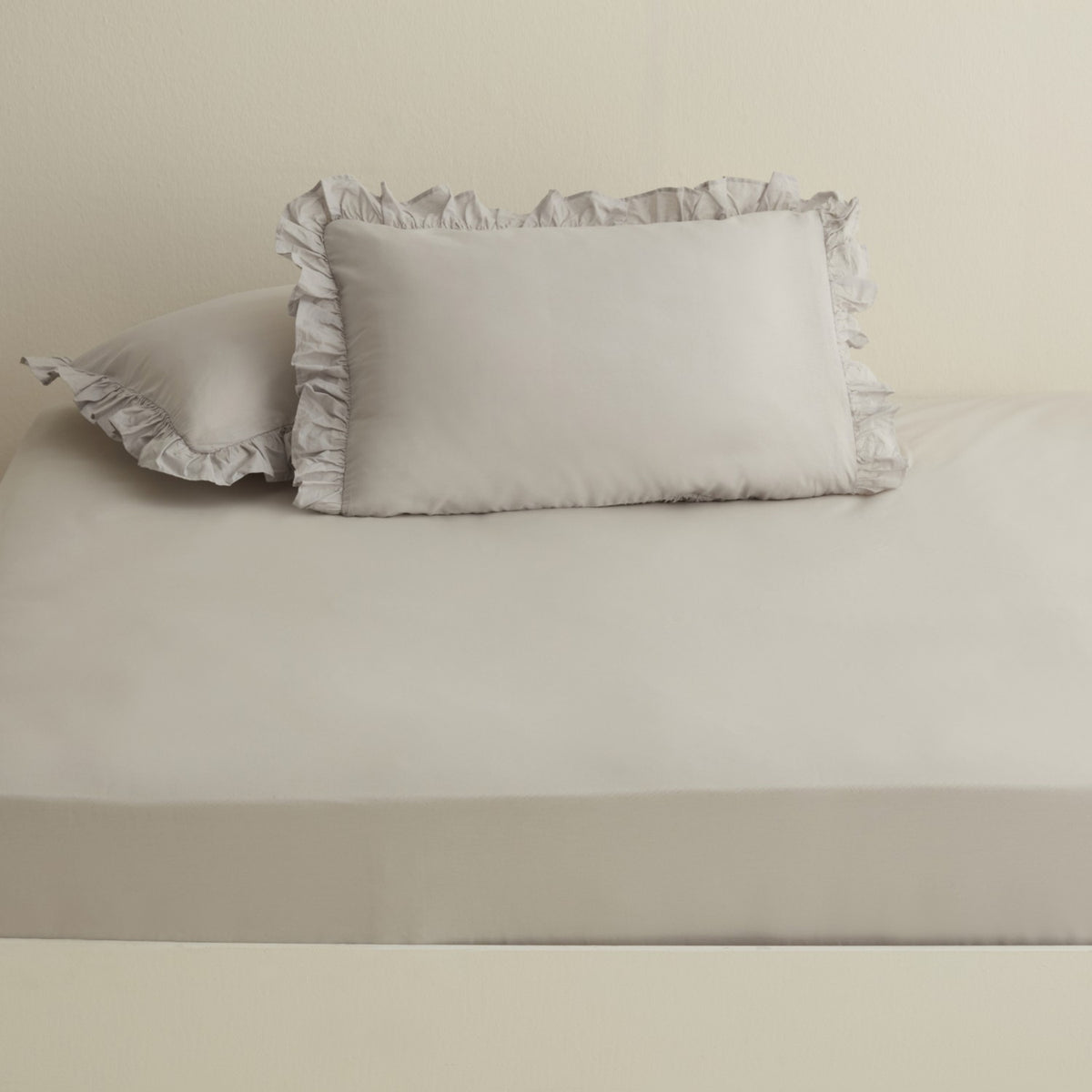 Karaca Home Basic 100% Cotton Double Flat Sheet Grey - MALLTURK